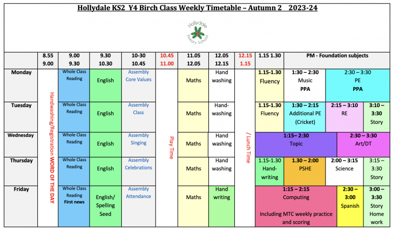 hollydaley4timetable
