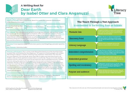 A Sample Writing Root (for Dear Earth)